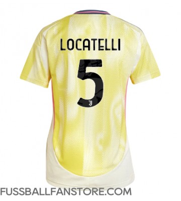 Juventus Manuel Locatelli #5 Replik Auswärtstrikot Damen 2024-25 Kurzarm